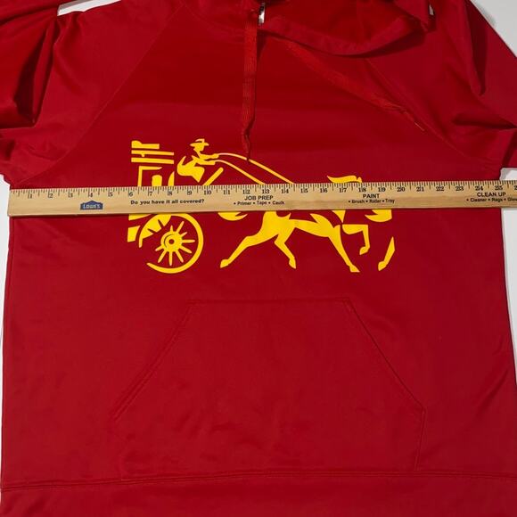 Wells Fargo Bank Hoodie Logo Sweatshirt Red Gold Size XL JERZEES Extra Large Dri - Picture 4 of 7